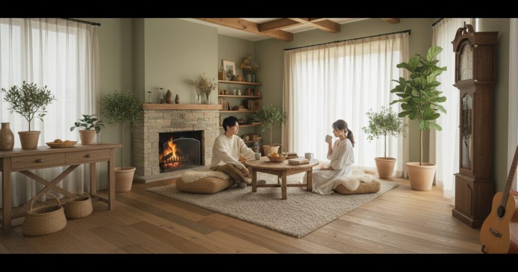 筆者作成イメージ：ソファがないリビングのメリットは？
