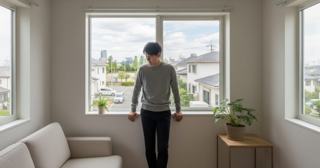 筆者作成イメージ：二階からの運び出しは可能か