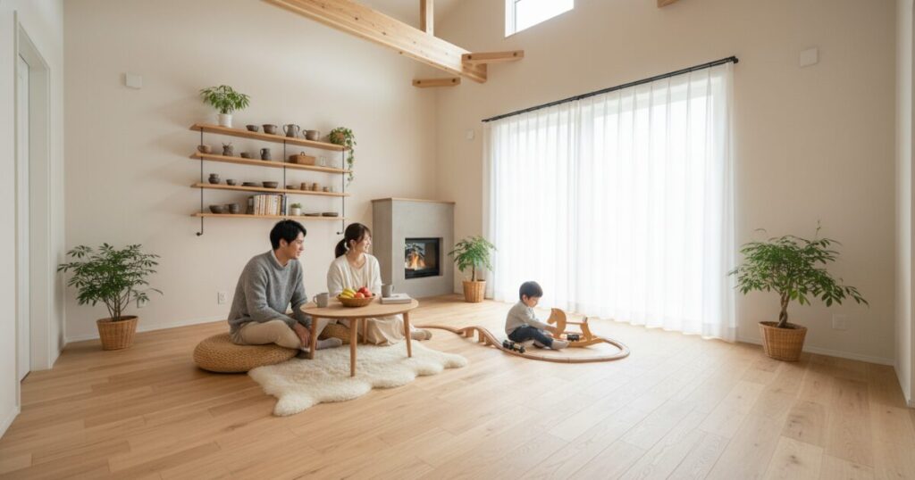筆者作成イメージ：子育て世帯に人気！安全な遊び場を確保