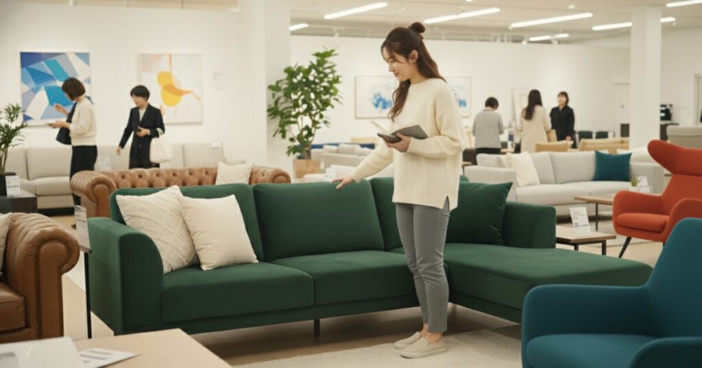 筆者作成イメージ：ソファを買うならいつが買い時か？費用を抑える時期