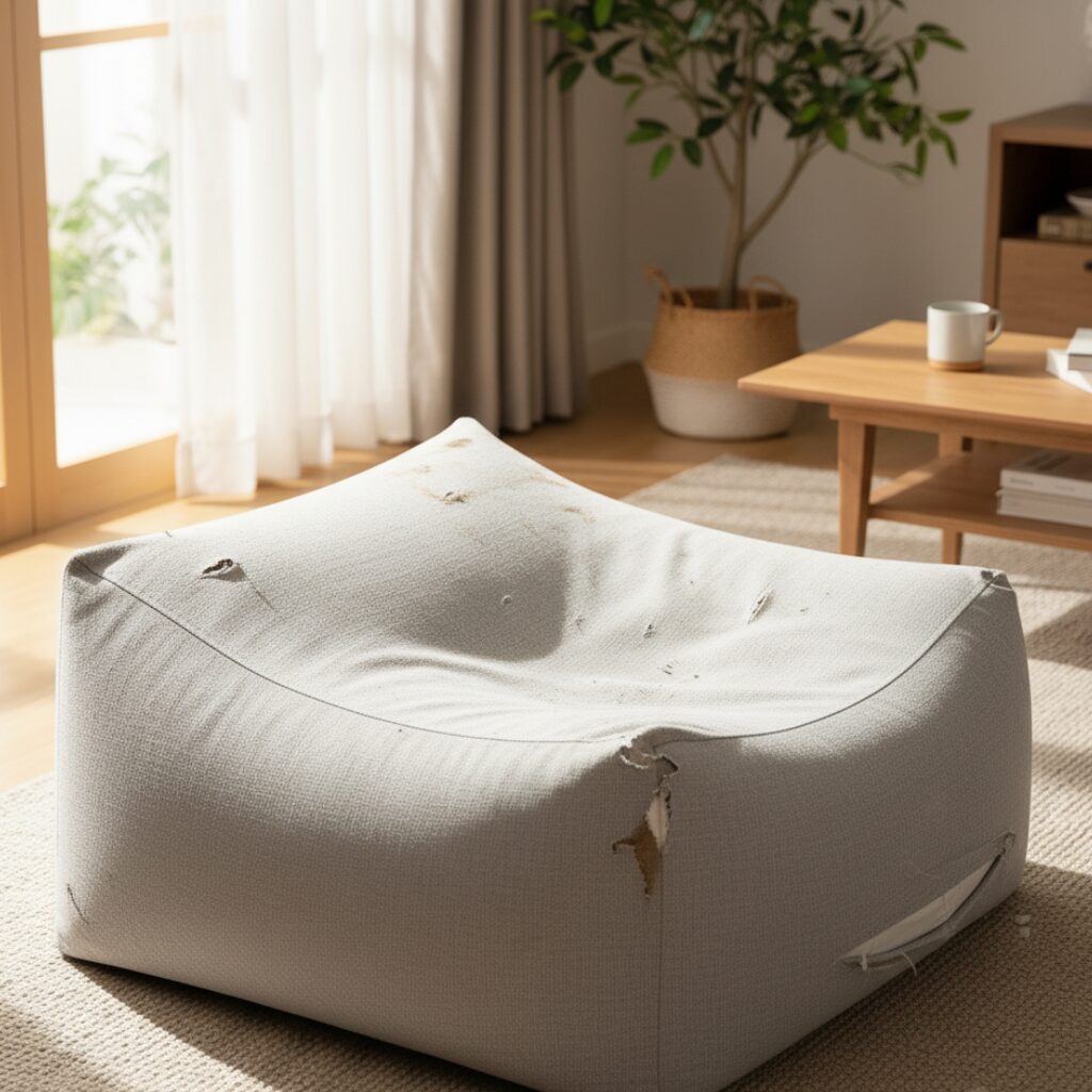 筆者作成イメージ：ビーズクッションの寿命は何年ですか？