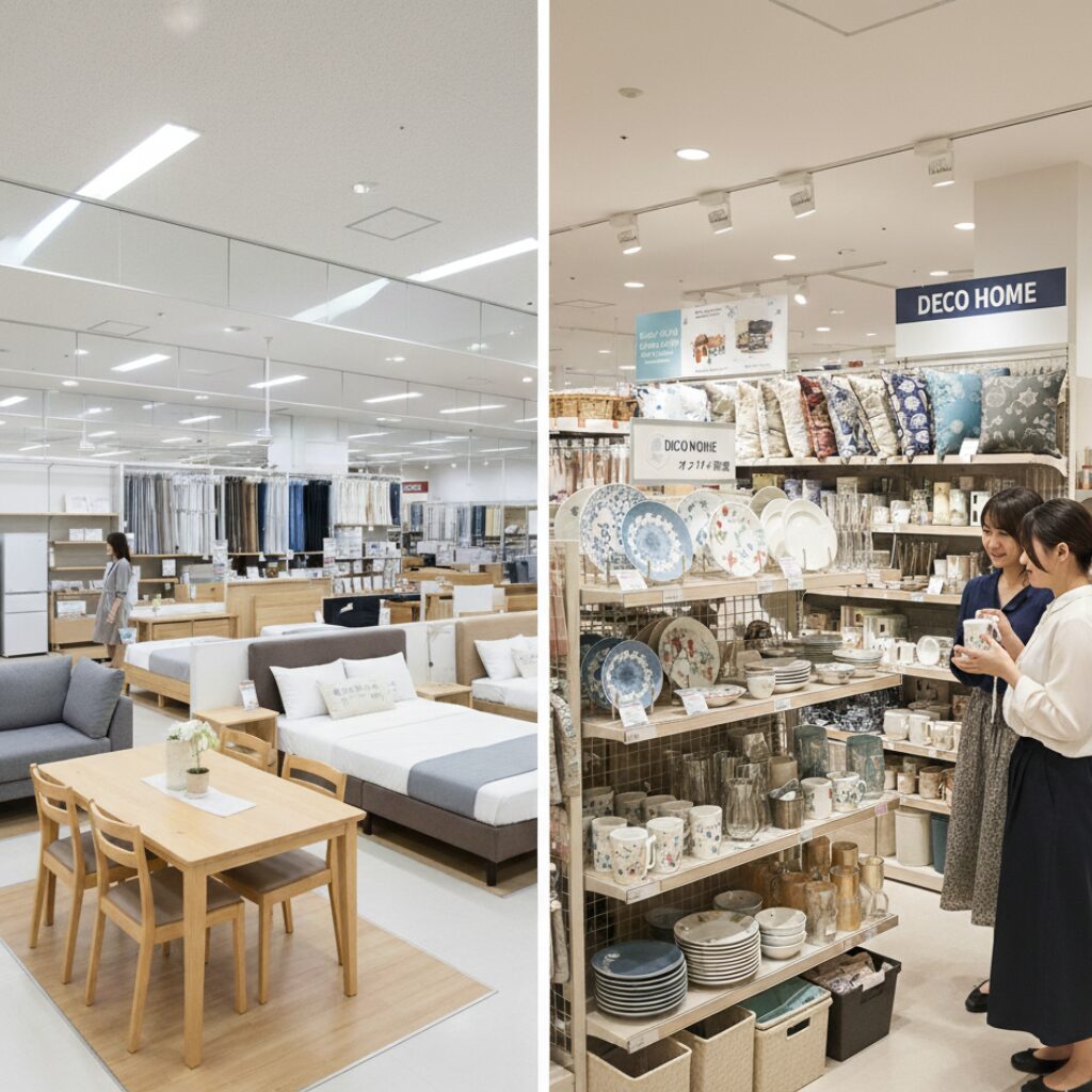 筆者作成イメージ：ニトリとデコホームの使い分け