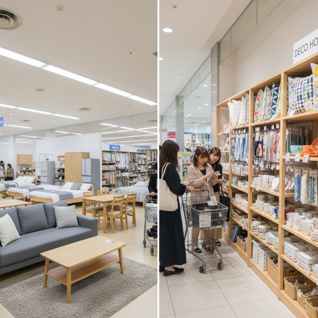 筆者作成イメージ：取り扱い商品や値段の違い