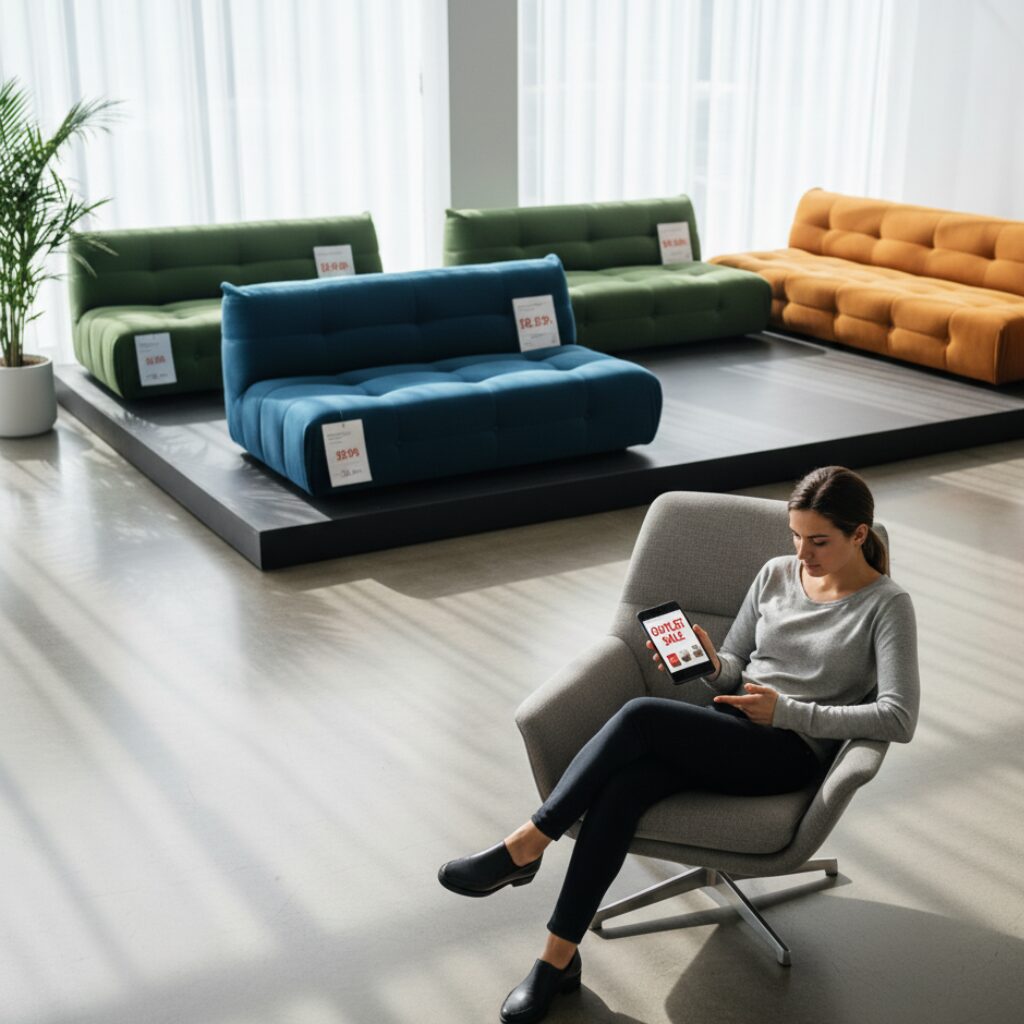 筆者作成イメージ:激安アウトレット品を探す方法