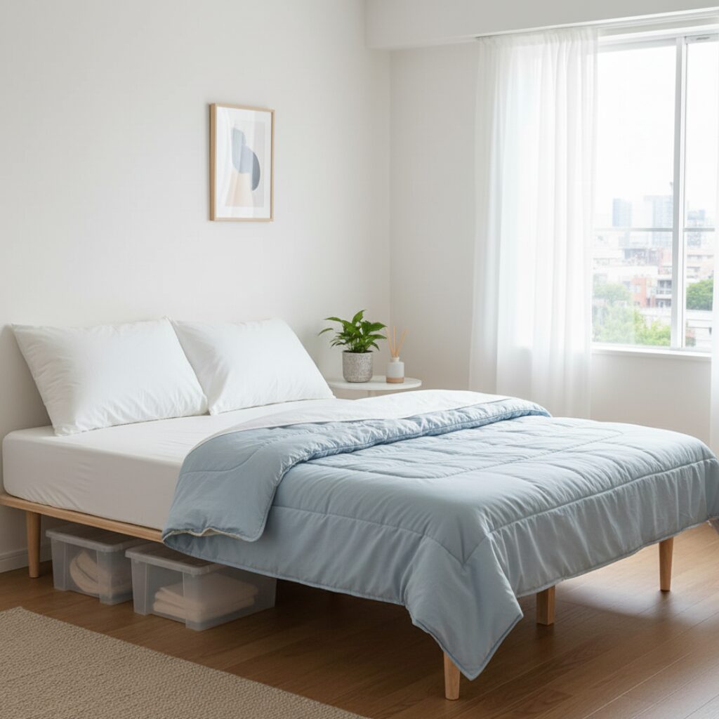 筆者作成イメージ：脚付きマットレスという選択