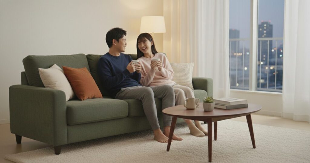 筆者作成イメージ:彼女彼氏や来客時にも便利なおもてなし空間の作り方