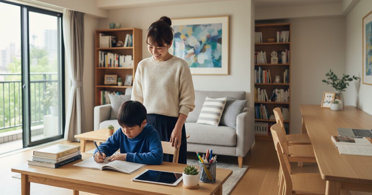 後悔しないリビング学習机！選び方のコツと収納・配置アイデア
