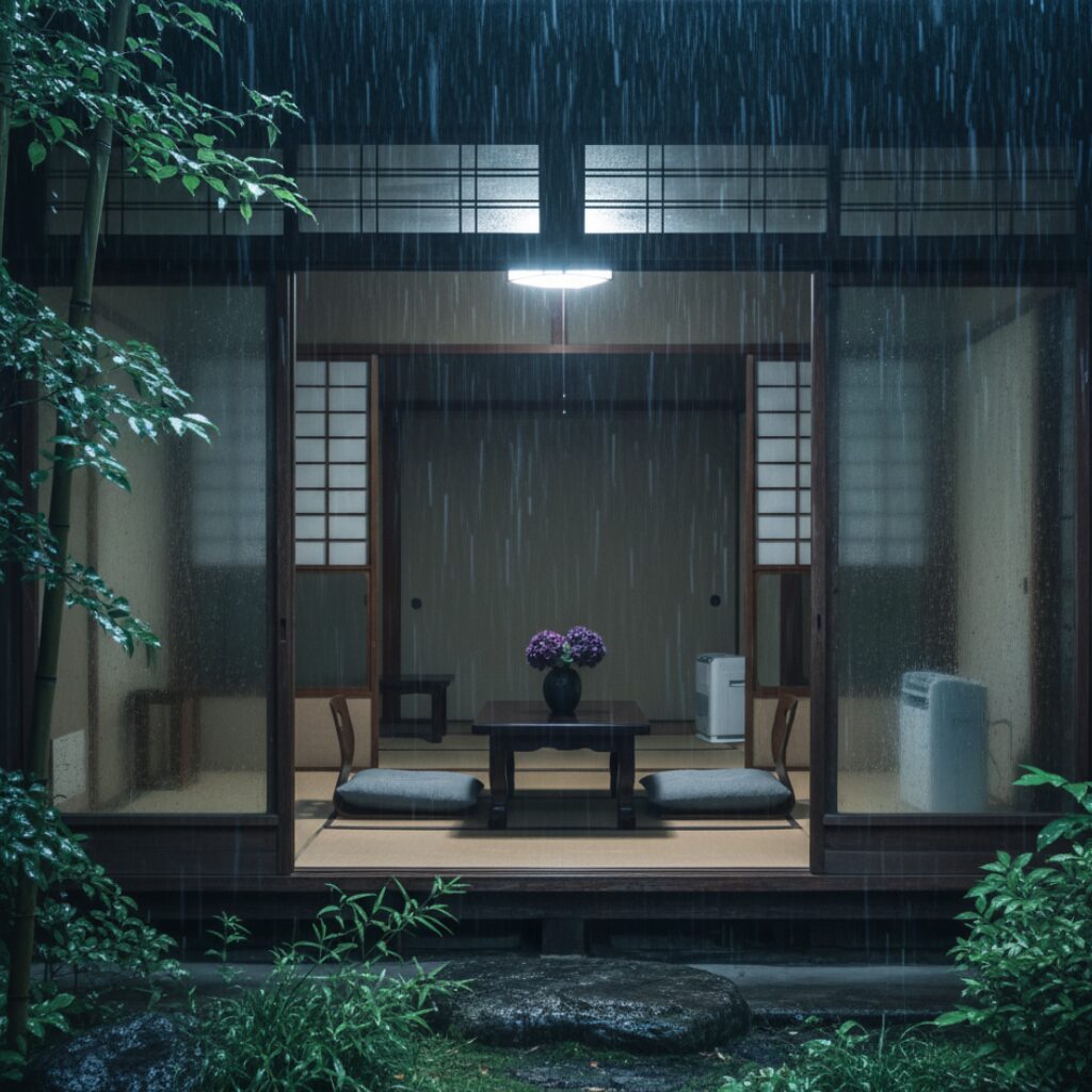 筆者作成イメージ：畳が呼吸できなくなる？湿気の問題