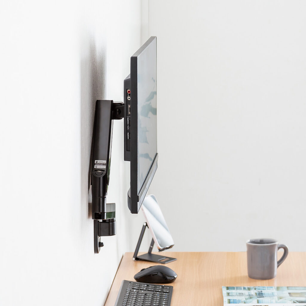 参考画像：モニターアーム 壁設置 100-LAW009