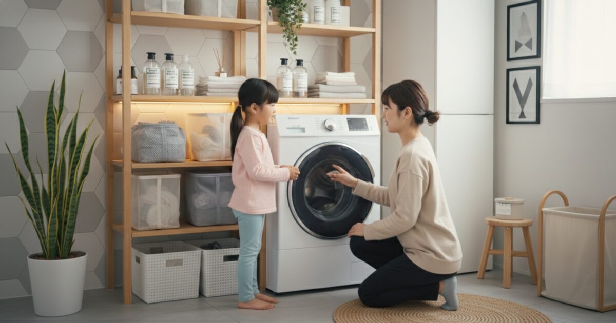 洗濯機の上収納アイデア｜ニトリ・無印・DIYで悩み解決