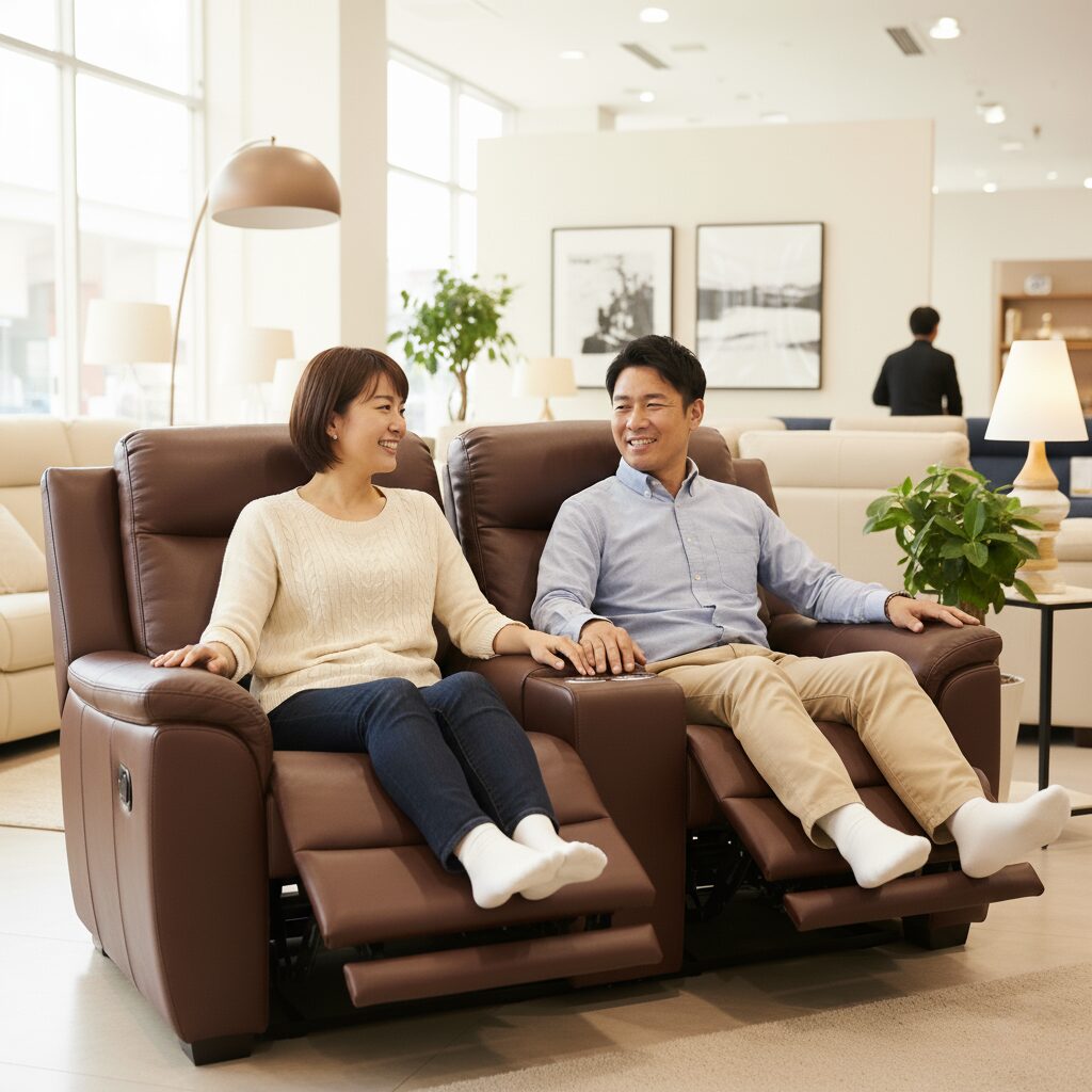 筆者作成イメージ：店舗で試座する際の確認点