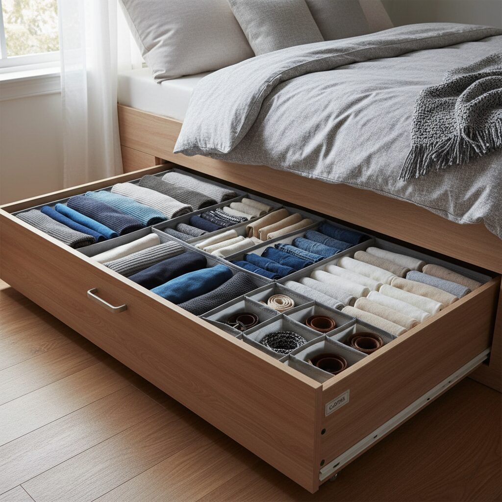 筆者作成イメージ：上手な引き出し収納方法