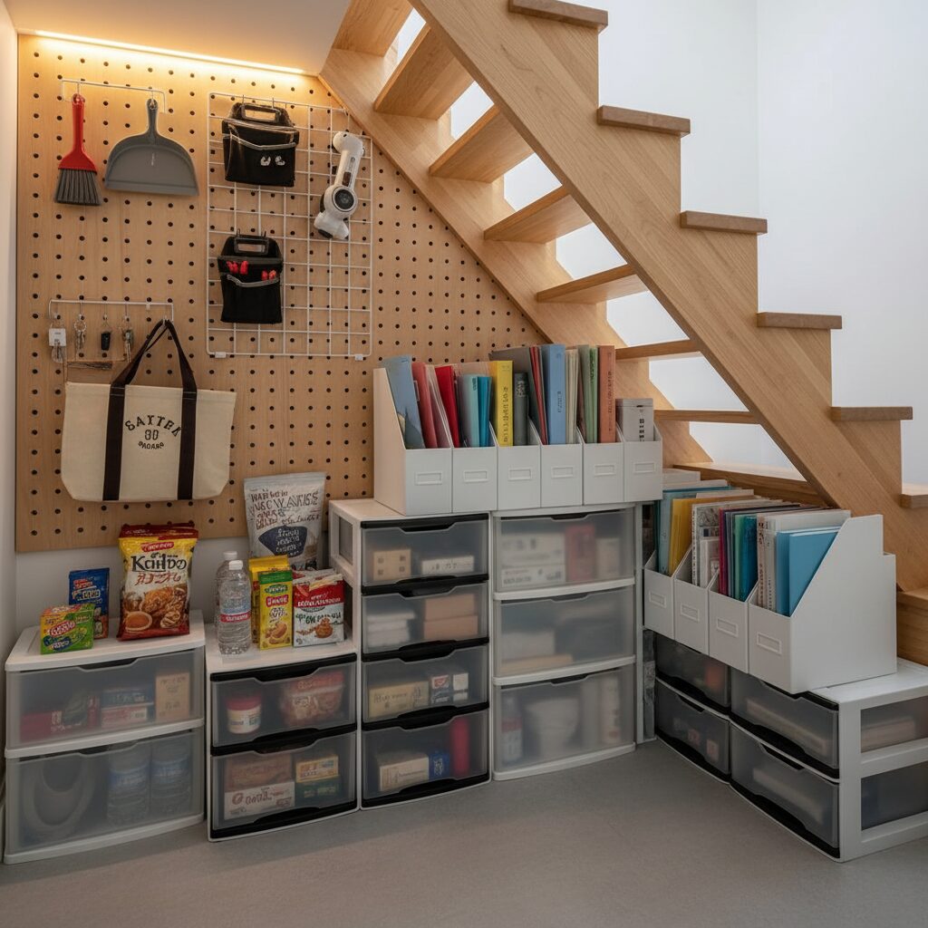 筆者作成イメージ：低く斜めの狭い空間の活用術