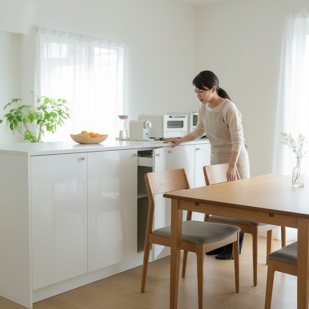 筆者作成イメージ:使い勝手が悪い収納パターンの例