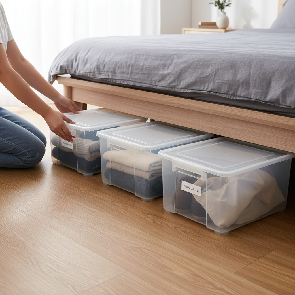 筆者作成イメージ：便利なプラスチック製ケースの活用