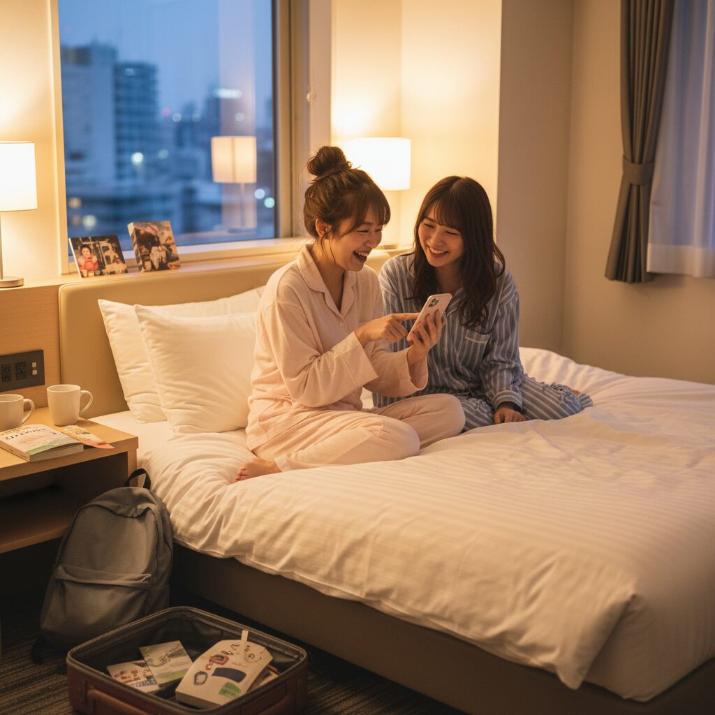 筆者作成イメージ：女性2人での使用感