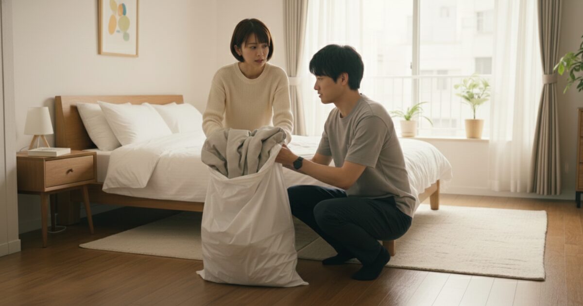 布団はゴミ袋に入れば燃えるゴミ？切って捨てる方法と注意点