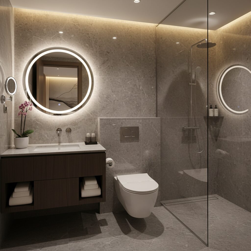 筆者作成イメージ：洗面所とトイレが一緒なのはなぜですか？