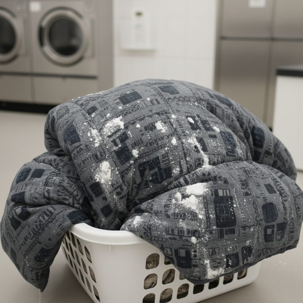 筆者作成イメージ：すすぎ残しを防ぐ洗剤と柔軟剤の使い方