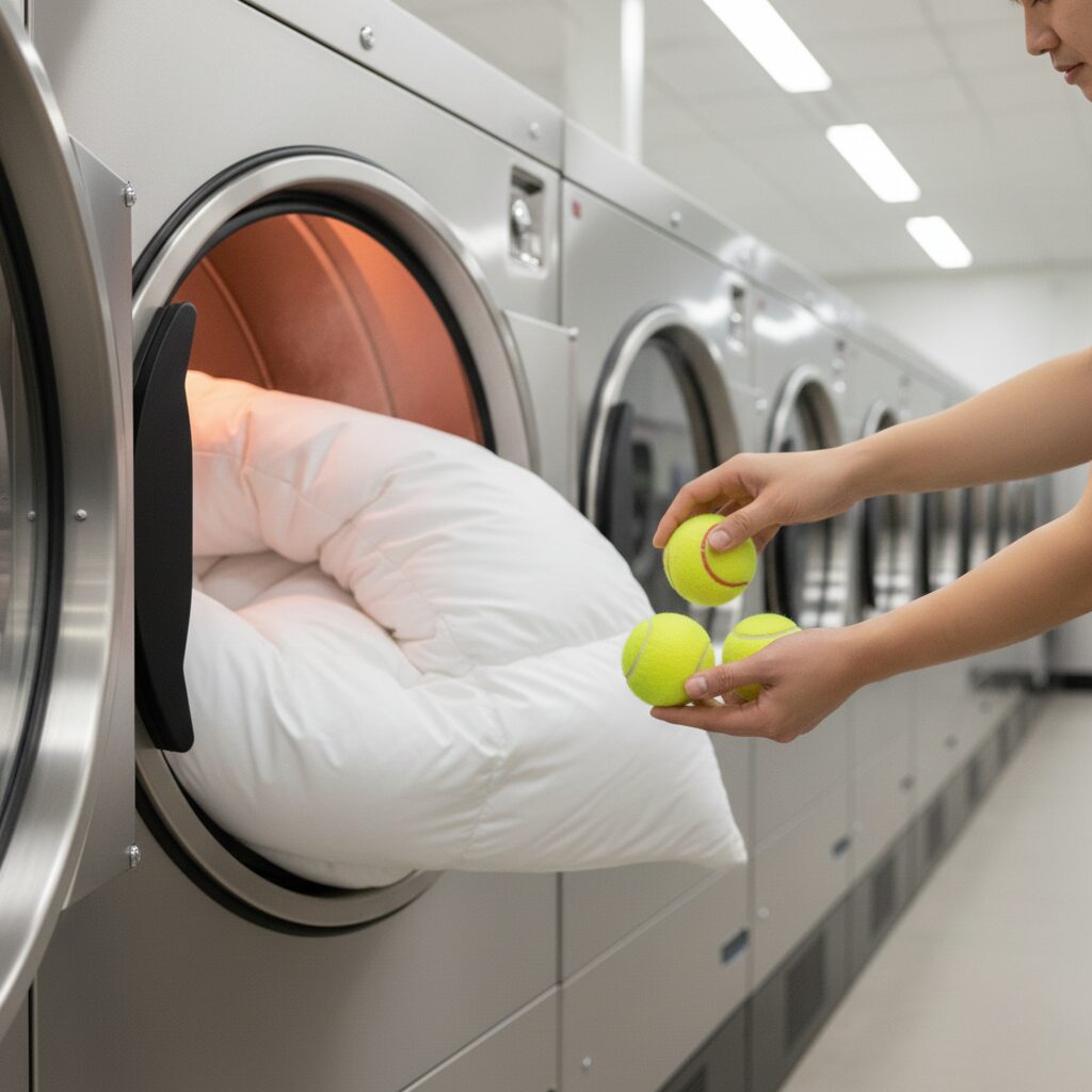 筆者作成イメージ：ふっくら仕上がるテニスボール活用法