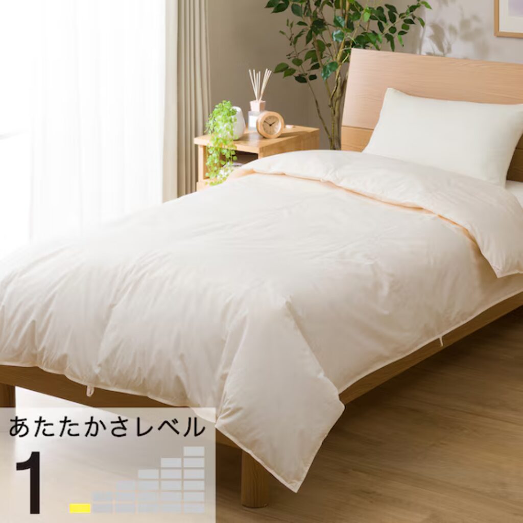 筆者作成イメージ:ダウンケット ホワイトダックダウン85%