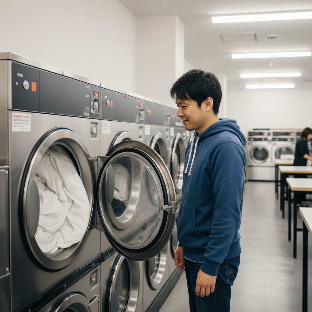 筆者作成イメージ：ダニ対策に効果的な乾燥機の温度と時間