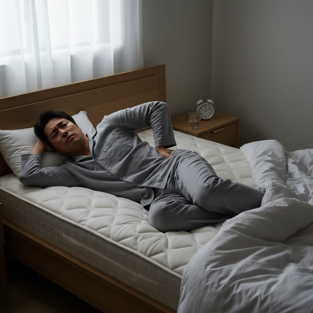 筆者作成イメージ：ニトリのマットレスは疲れる？ 腰痛・へたりに関する評判