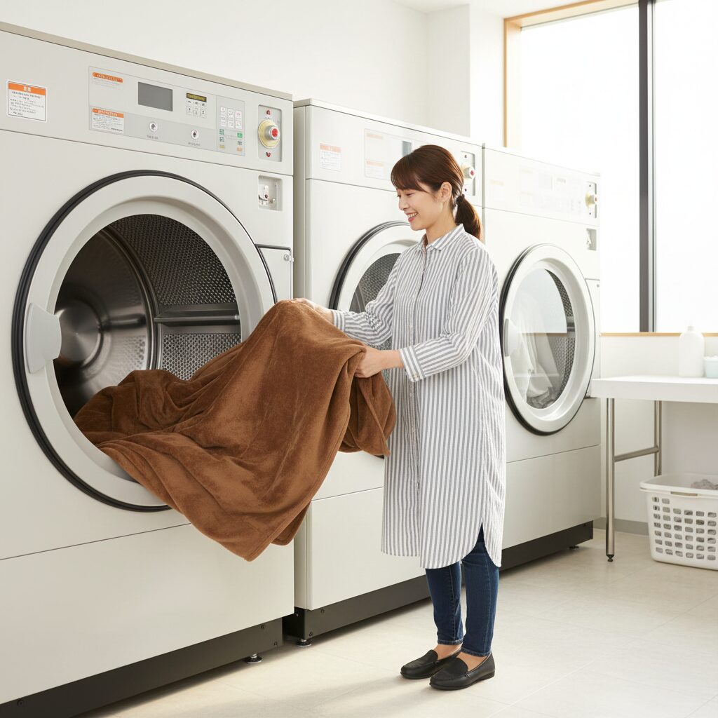 筆者作成イメージ：入らない場合はコインランドリーへ