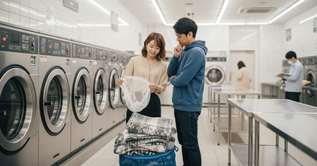 毛布をコインランドリーでネットなし洗い！乾燥と洗いの正解を解説
