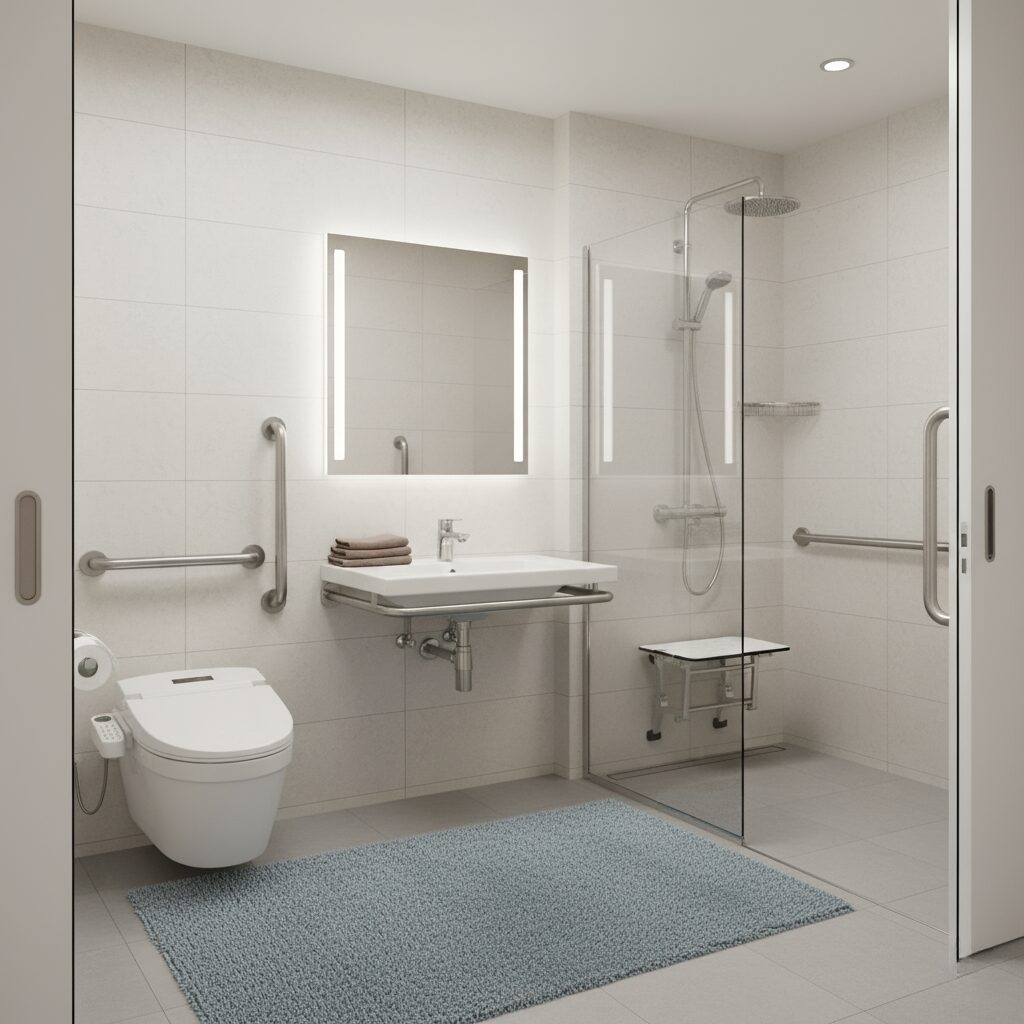 筆者作成イメージ：洗面所とトイレが一緒のメリット