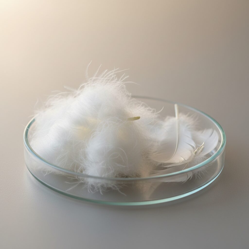 筆者作成イメージ：種類やランクで違う？ダウンとフェザーの比率