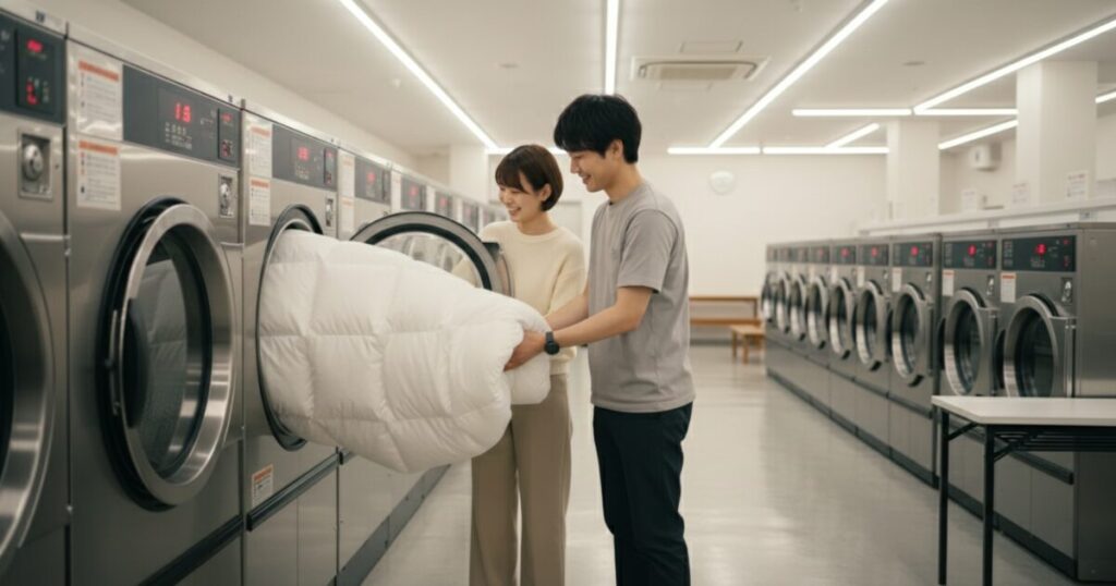 羽毛布団はコインランドリーの『乾燥のみ』でダニ退治！時間と料金の最適解