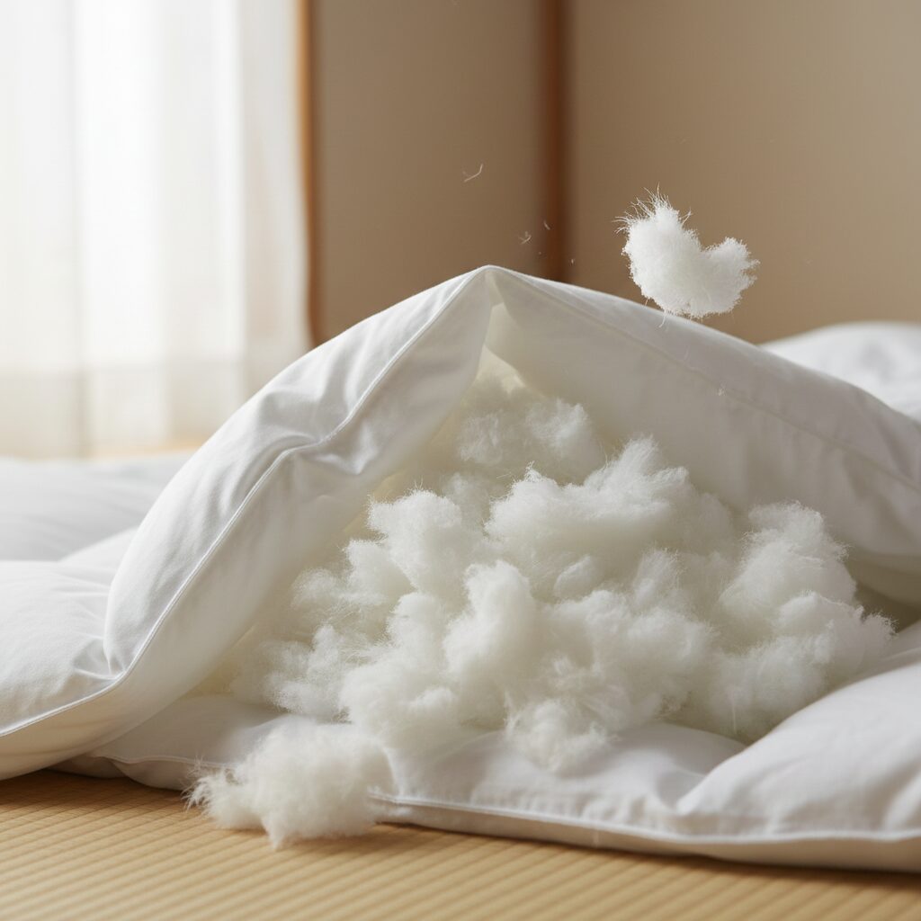 筆者作成イメージ:羽毛布団を干す時間は30分が最適