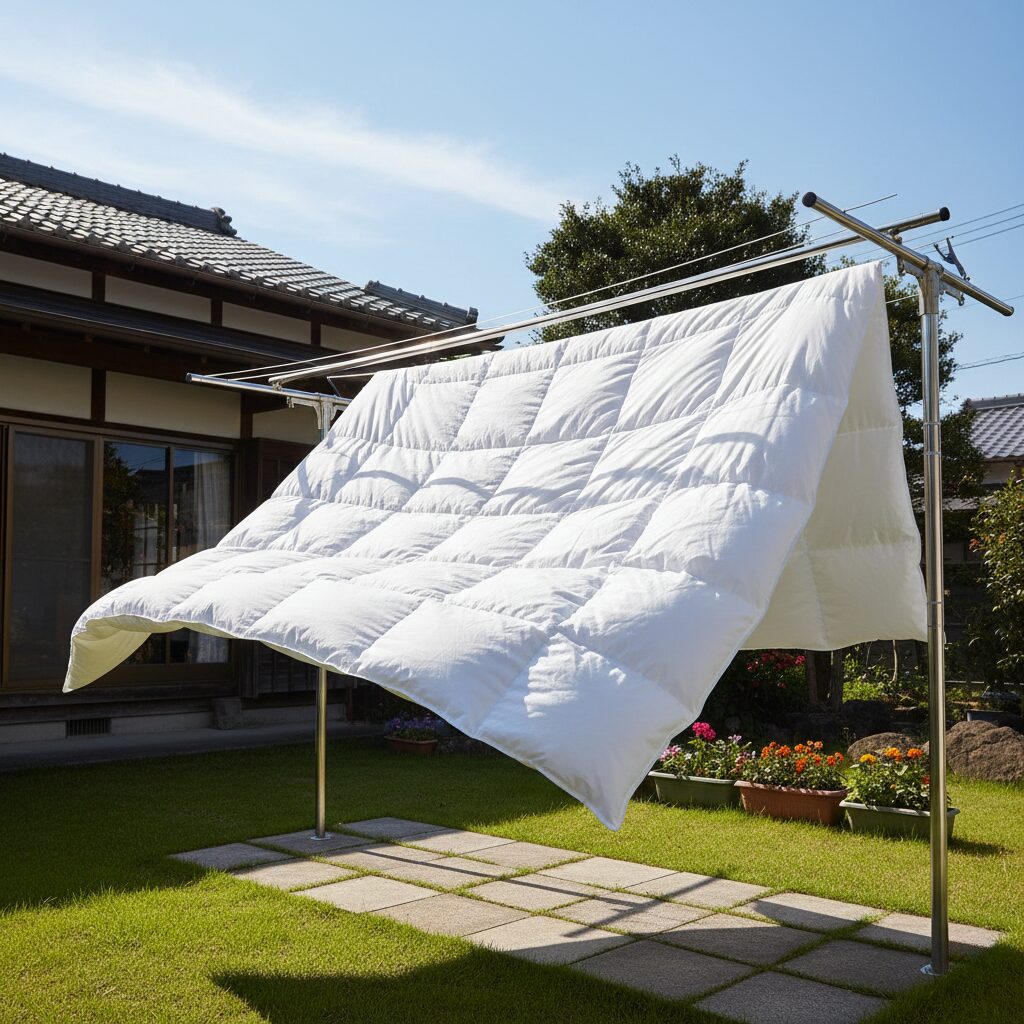 筆者作成イメージ：自宅洗濯機や天日干しとの違い