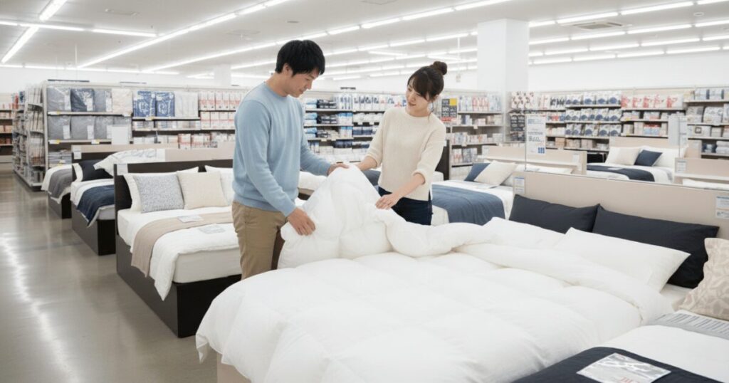 イオン羽毛布団の口コミ検証！薄い寒いは誤解？2枚合わせの実力を暴露