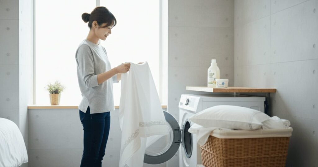 ニトリのシーツは新品で洗うのが正解！縮みや毛玉を防ぐ洗濯術