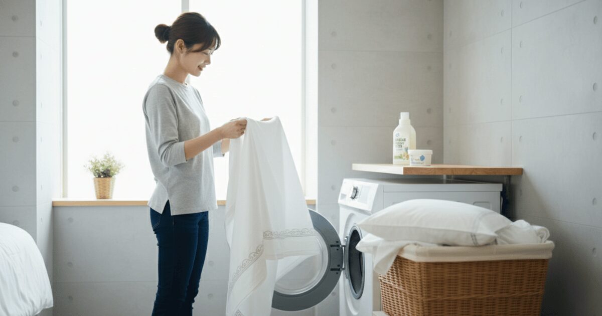 ニトリのシーツは新品で洗うのが正解！縮みや毛玉を防ぐ洗濯術