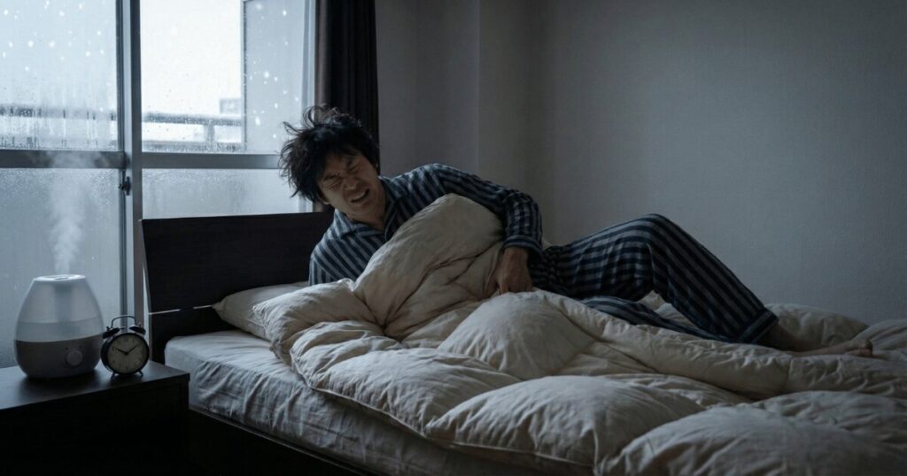 筆者作成イメージ:バクネの布団は暑いのか寒いのか検証