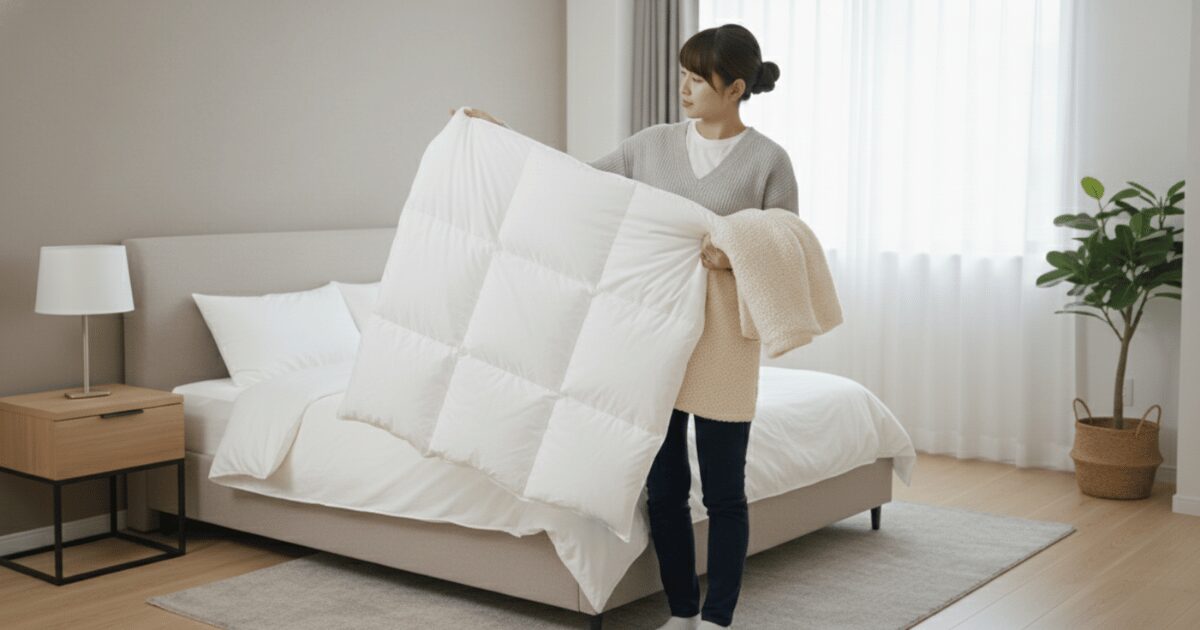 決定版！毛布と羽毛布団どっちが暖かい？素材で決まる重ね順