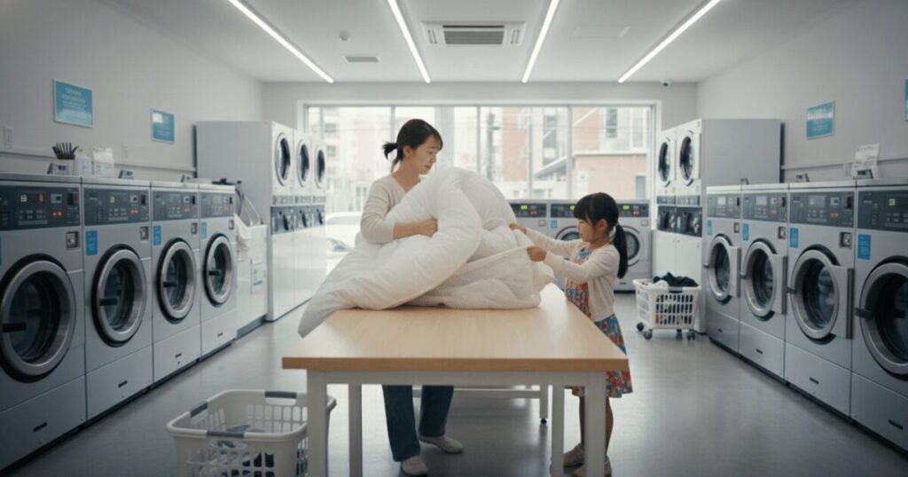 羽毛布団はコインランドリーでカバーつけたまま洗える？失敗の真実