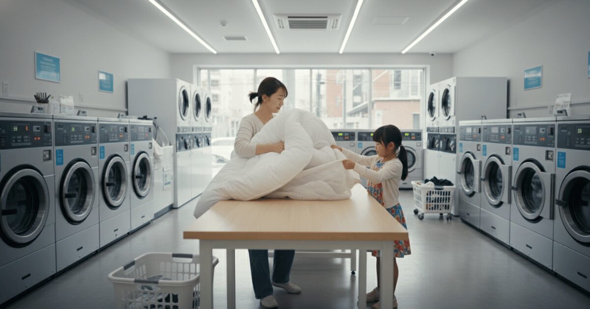 羽毛布団はコインランドリーでカバーつけたまま洗える？失敗の真実