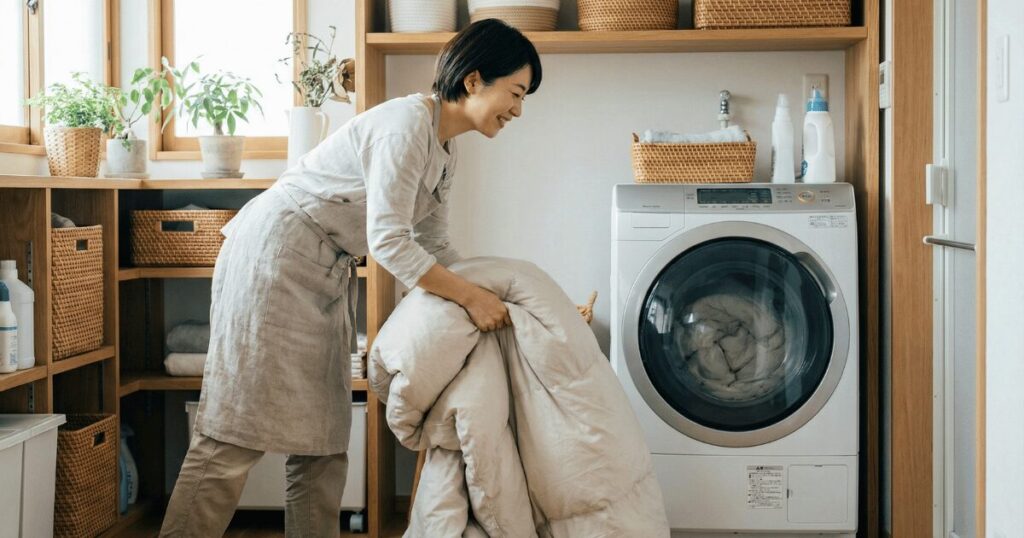 筆者作成イメージ:自宅で洗濯できるか手入れ方法を確認