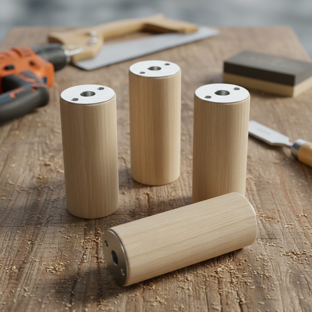 筆者作成イメージ:おしゃれな木材でDIYする手順