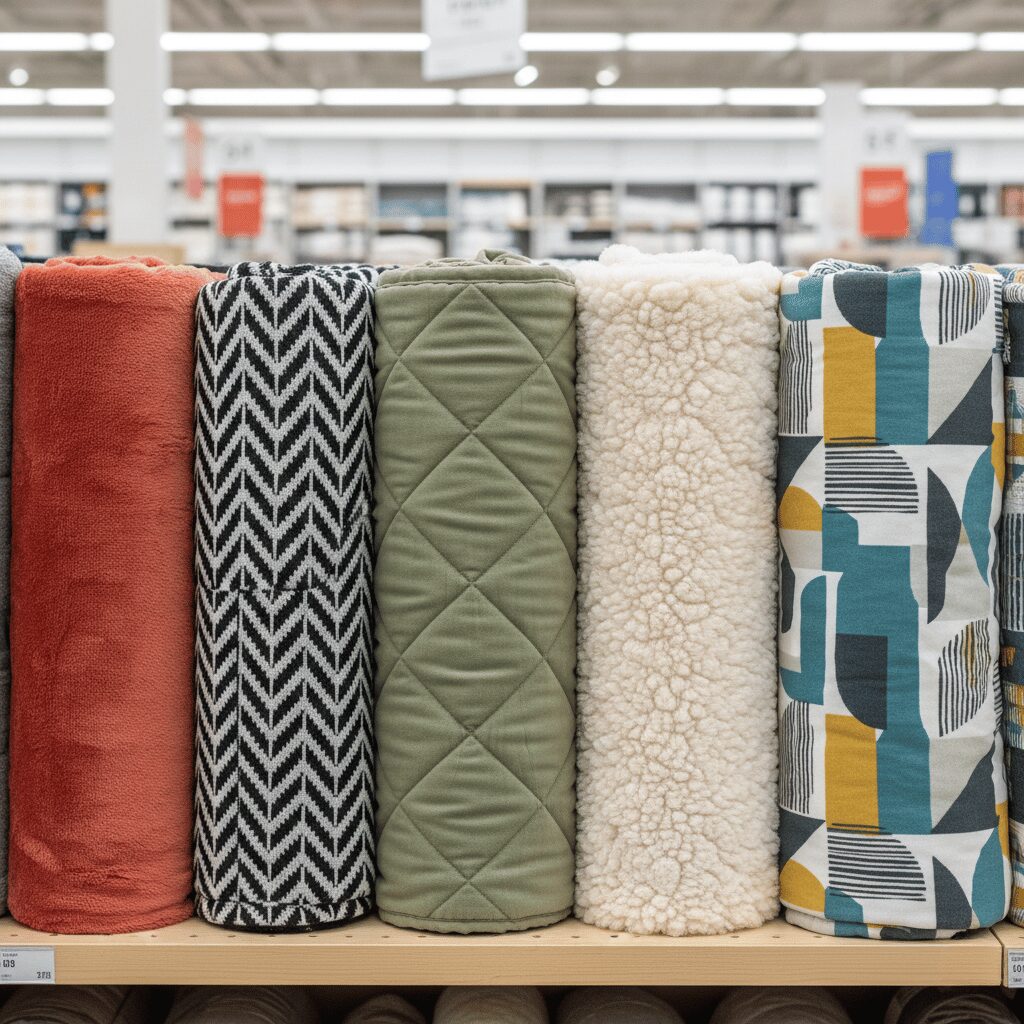 筆者作成イメージ:アクリル毛布は上が暖かい