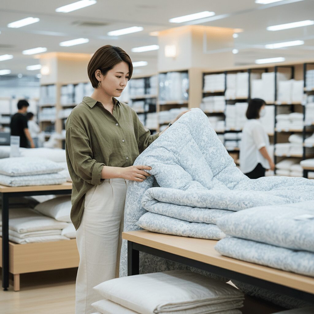 筆者作成イメージ：ニトリ等の安い布団は買い替えが正解