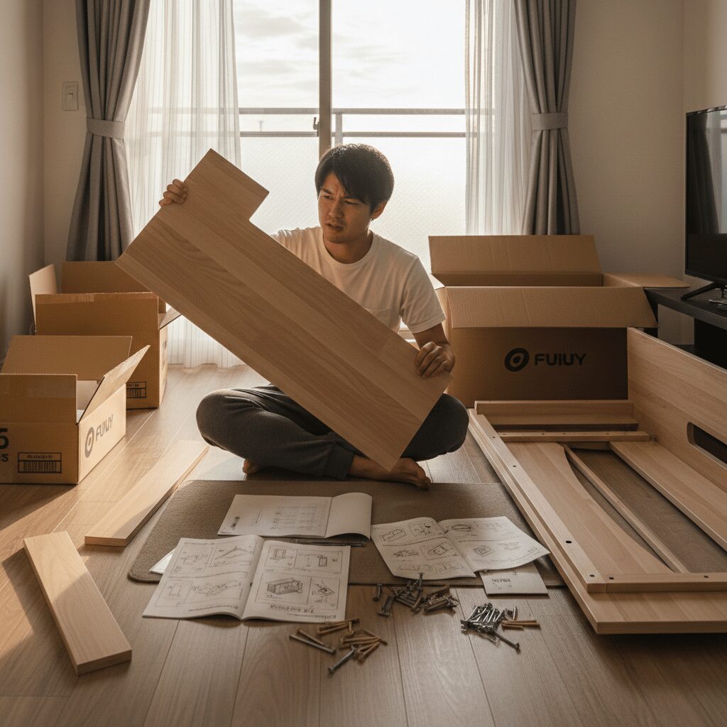 筆者作成イメージ：ベッドフレームのきしみや部品不足の事例