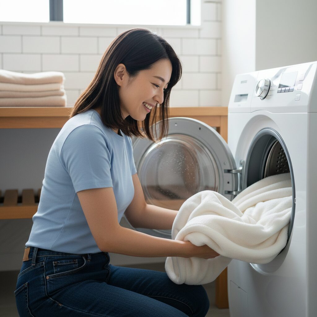 筆者作成イメージ：乾かないトラブルを防ぐ脱水時間設定