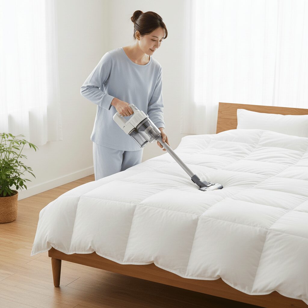 筆者作成イメージ：乾燥後の掃除機掛けが重要な理由