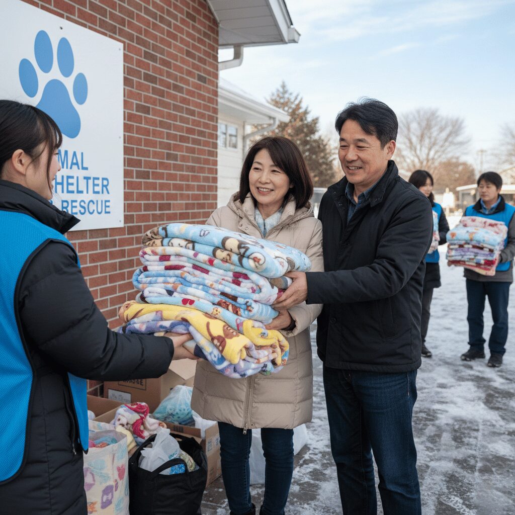 筆者作成イメージ：動物愛護団体への毛布寄付の条件