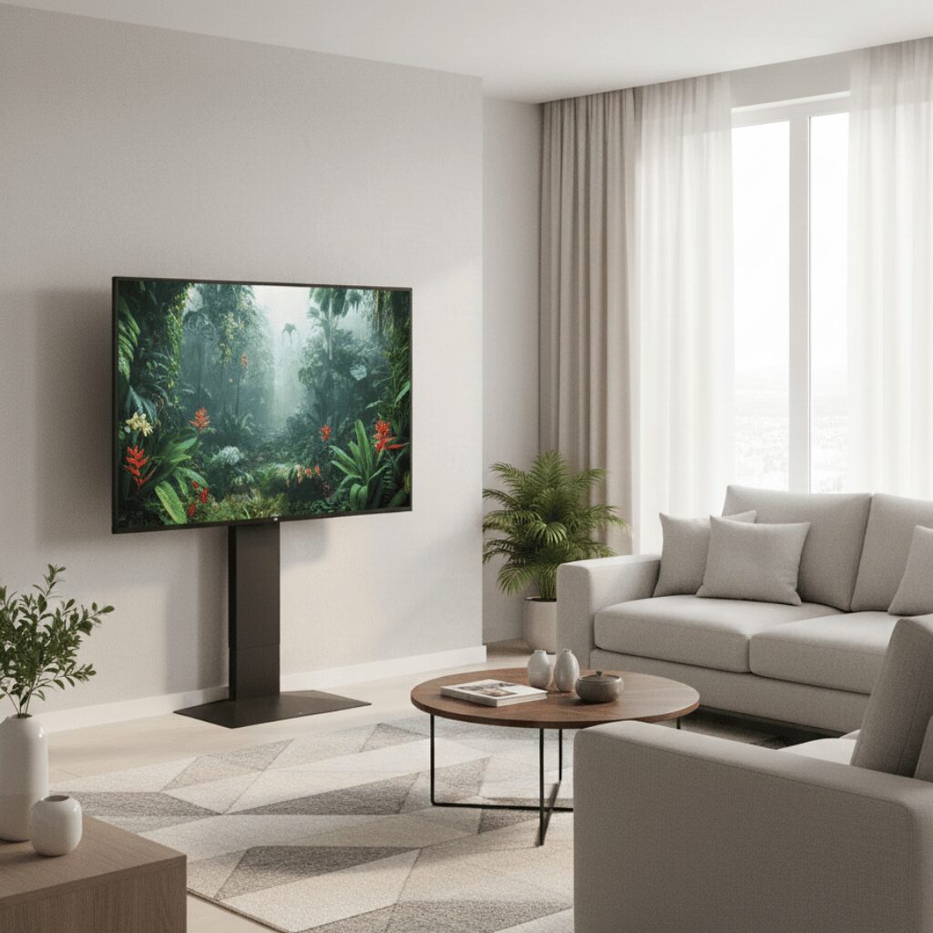 筆者作成イメージ：壁寄せスタンドという選択肢との比較